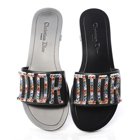 dior black flat sandals|christian dior sandals on sale.